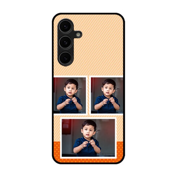 Galaxy S24 FE 5G Custom Glass Phone Case - Bulk Photos Upload Design Galaxy S24 FE 5G Custom Glass Phone Case - Bulk Photos Upload Design