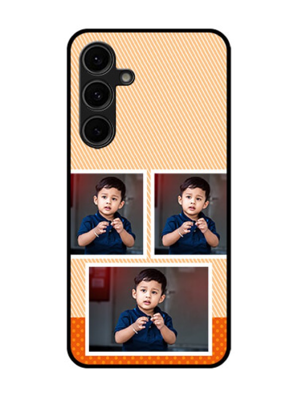 Custom Galaxy S24 FE 5G Custom Glass Phone Case - Bulk Photos Upload Design