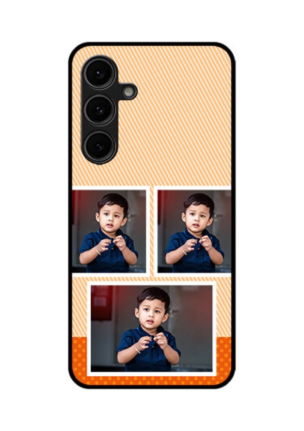 Galaxy S24 FE 5G Custom Glass Phone Case - Bulk Photos Upload Design