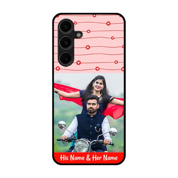 Galaxy S24 FE 5G Custom Glass Phone Case - Red Pattern Case Design Galaxy S24 FE 5G Custom Glass Phone Case - Red Pattern Case Design