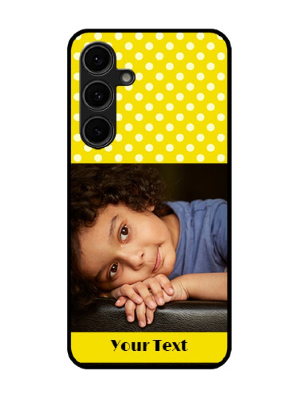 Custom Galaxy S24 FE 5G Custom Glass Phone Case - Bright Yellow Case Design