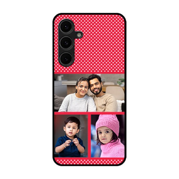 Galaxy S24 FE 5G Custom Glass Phone Case - Bulk Photo Upload Design Galaxy S24 FE 5G Custom Glass Phone Case - Bulk Photo Upload Design
