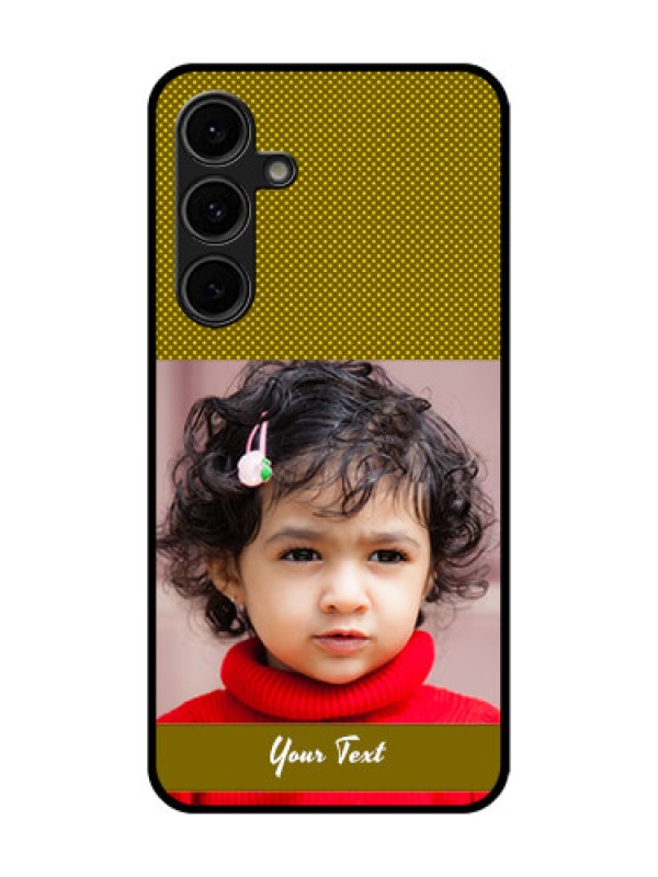 Custom Galaxy S24 FE 5G Custom Glass Phone Case - Simple Green Color Design