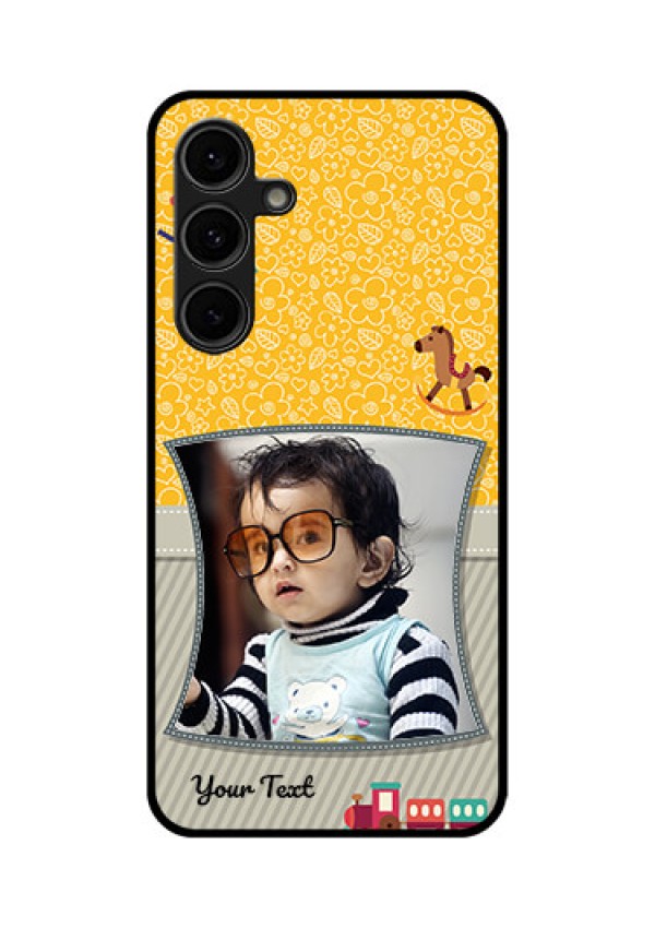 Galaxy S24 FE 5G Custom Glass Phone Case - Baby Picture Upload Design