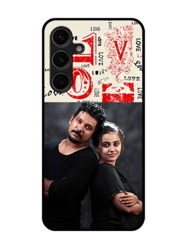 Custom Galaxy S24 FE 5G Custom Glass Phone Case - Trendy Love Design Case