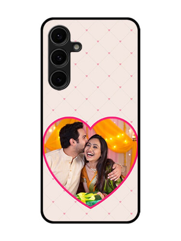 Custom Galaxy S24 FE 5G Custom Glass Phone Case - Heart Shape Design