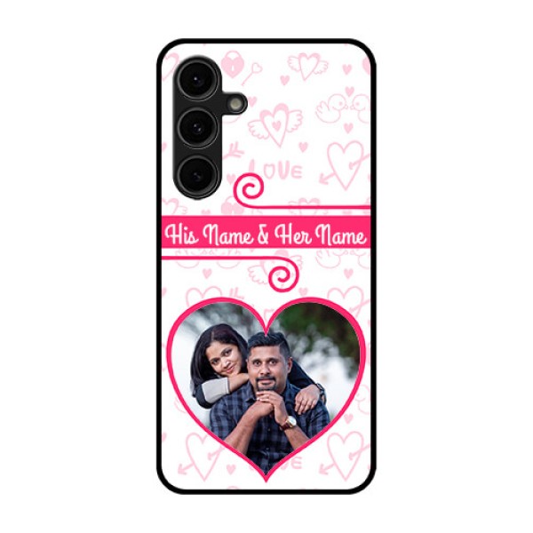 Galaxy S24 FE 5G Custom Glass Phone Case - Heart Shape Love Design Galaxy S24 FE 5G Custom Glass Phone Case - Heart Shape Love Design