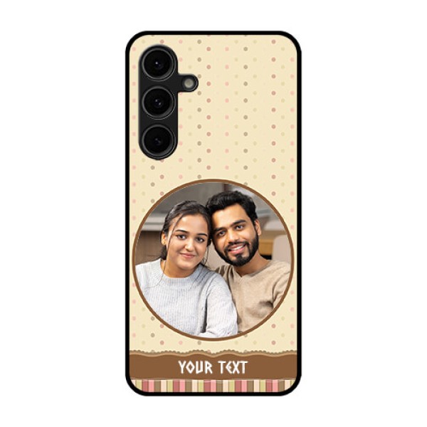 Galaxy S24 FE 5G Custom Glass Phone Case - Brown Dotted Mobile Case Design Galaxy S24 FE 5G Custom Glass Phone Case - Brown Dotted Mobile Case Design