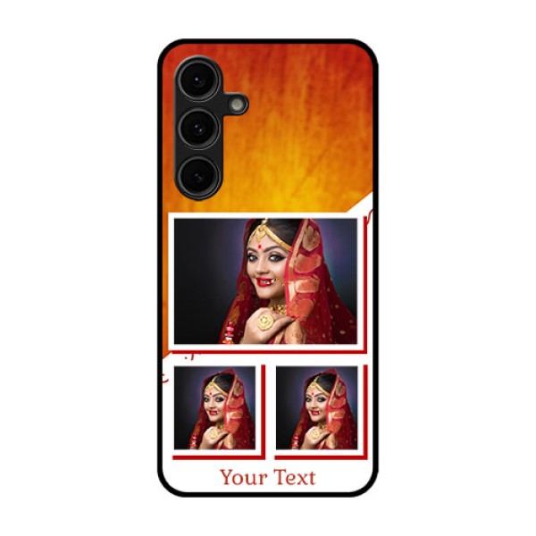 Galaxy S24 FE 5G Custom Glass Phone Case - Wedding Memories Design Galaxy S24 FE 5G Custom Glass Phone Case - Wedding Memories Design