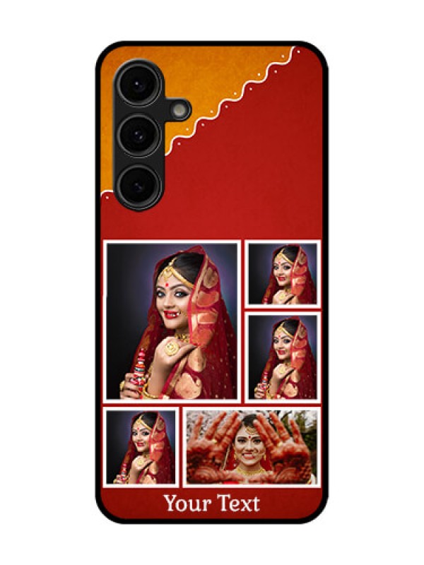 Custom Galaxy S24 FE 5G Custom Glass Phone Case - Wedding Pic Upload Design