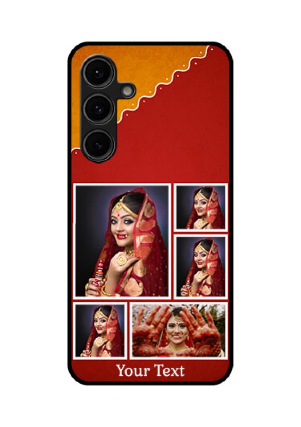 Galaxy S24 FE 5G Custom Glass Phone Case - Wedding Pic Upload Design