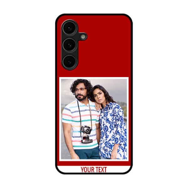 Galaxy S24 FE 5G Custom Glass Phone Case - Red Color Design