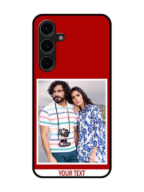 Custom Galaxy S24 FE 5G Custom Glass Phone Case - Red Color Design