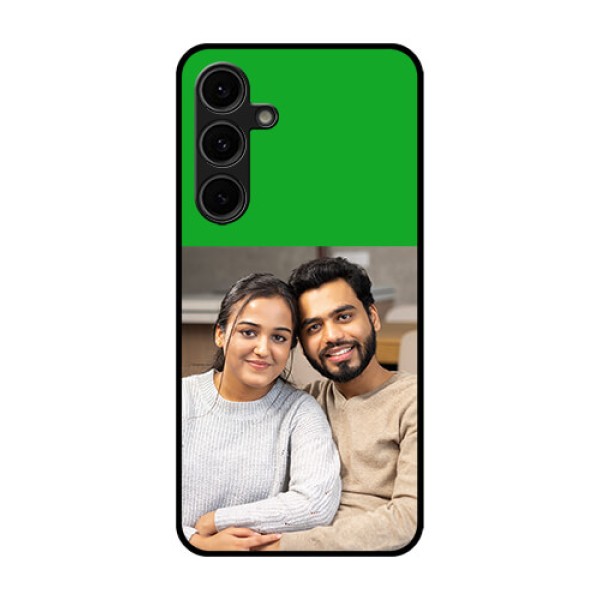 Galaxy S24 FE 5G Custom Glass Phone Case - Green Pattern Design