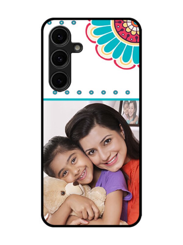 Custom Galaxy S24 FE 5G Custom Glass Phone Case - Flower Design