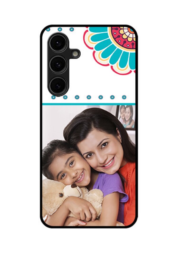 Galaxy S24 FE 5G Custom Glass Phone Case - Flower Design