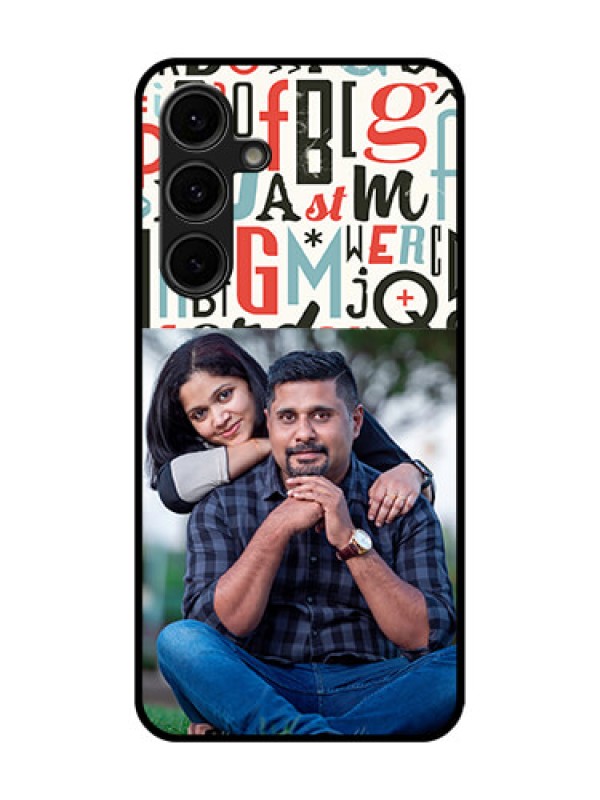 Custom Galaxy S24 FE 5G Custom Glass Phone Case - Alphabet Design