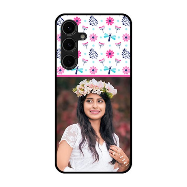 Galaxy S24 FE 5G Custom Glass Phone Case - Colorful Flower Design