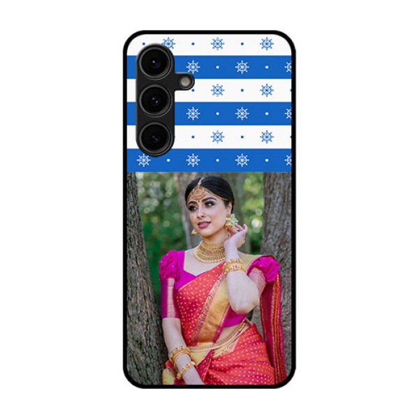 Galaxy S24 FE 5G Custom Glass Phone Case - Snow Pattern Design