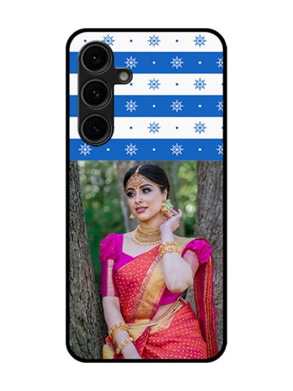 Custom Galaxy S24 FE 5G Custom Glass Phone Case - Snow Pattern Design