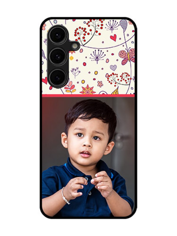 Custom Galaxy S24 FE 5G Custom Glass Phone Case - Premium Floral Design