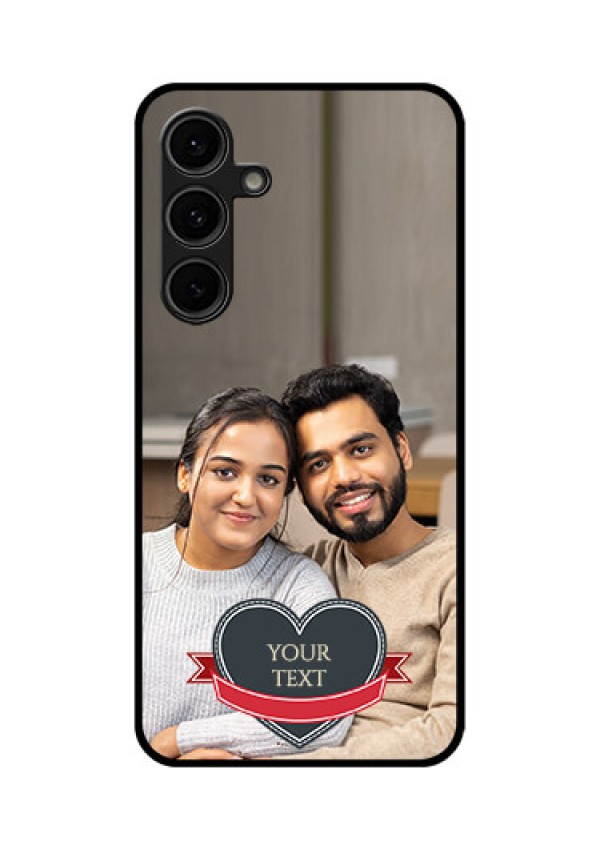 Galaxy S24 FE 5G Custom Glass Phone Case - Just Married Couple Design