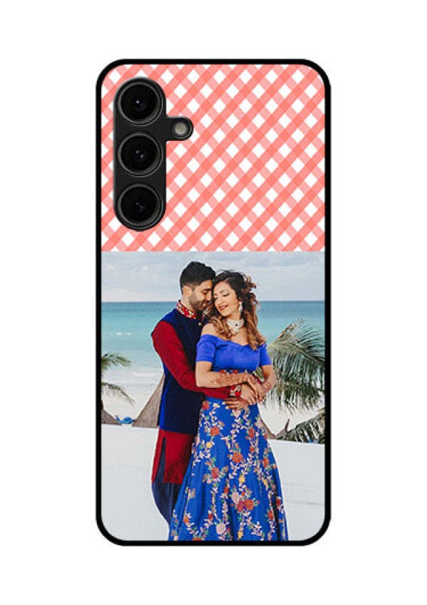 Galaxy S24 FE 5G Custom Glass Phone Case - Pink Pattern Design