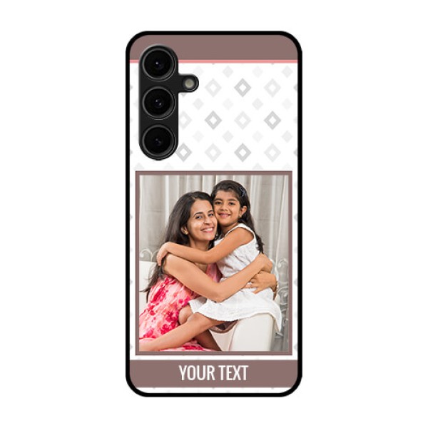 Galaxy S24 FE 5G Custom Glass Phone Case - Simple Diamond Design Galaxy S24 FE 5G Custom Glass Phone Case - Simple Diamond Design