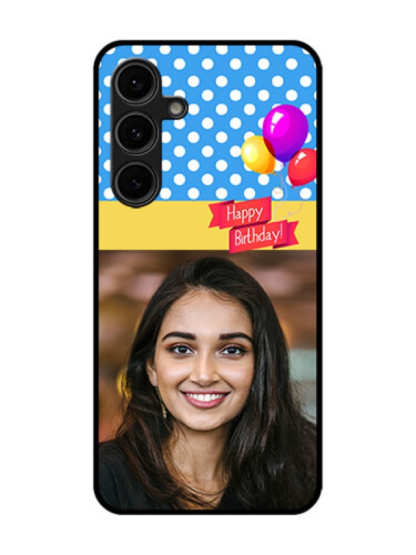 Custom Galaxy S24 FE 5G Custom Glass Phone Case - Happy Birthday Design