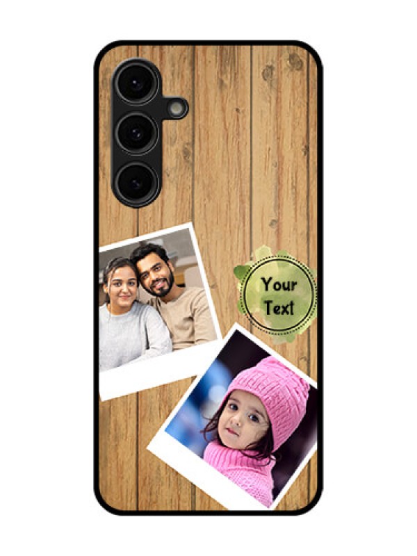 Custom Galaxy S24 FE 5G Custom Glass Phone Case - Wooden Texture Design