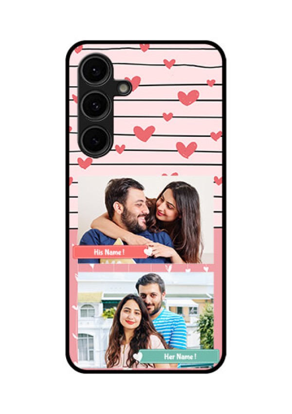 Galaxy S24 FE 5G Custom Glass Phone Case - Photo With Heart Design