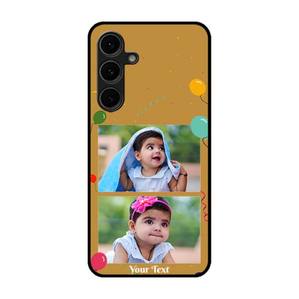 Galaxy S24 FE 5G Custom Glass Phone Case - Image Holder With Birthday Celebrations Design