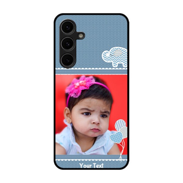 Galaxy S24 FE 5G Custom Glass Phone Case - With Kids Pattern Design Galaxy S24 FE 5G Custom Glass Phone Case - With Kids Pattern Design