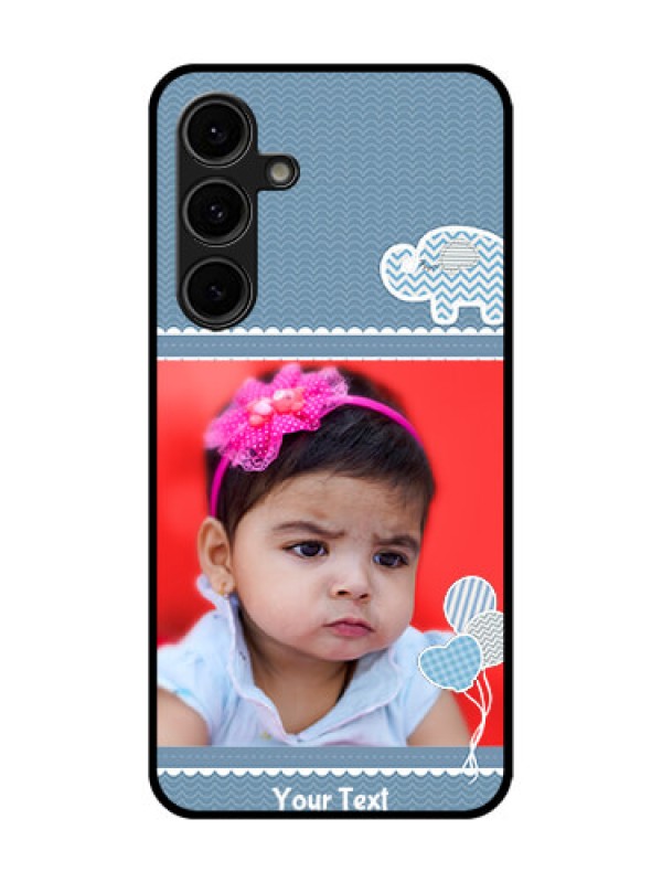 Custom Galaxy S24 FE 5G Custom Glass Phone Case - With Kids Pattern Design