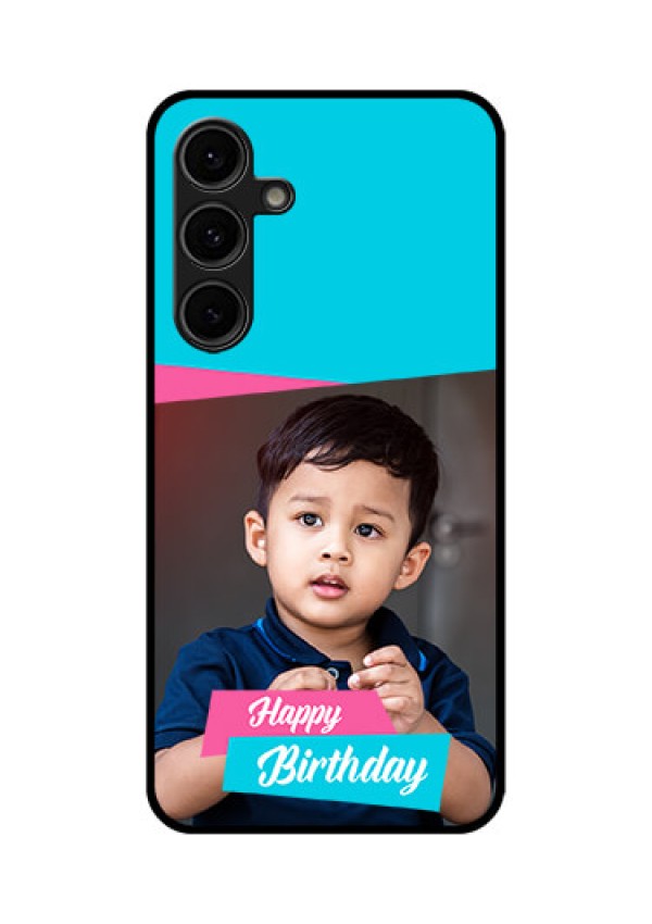 Galaxy S24 FE 5G Custom Glass Phone Case - Image Holder With 2 Color Design