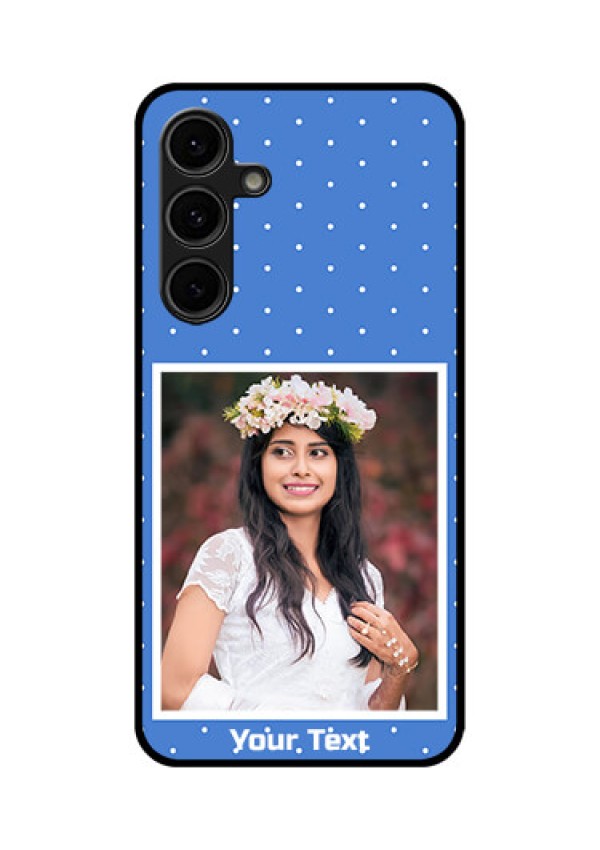 Galaxy S24 FE 5G Custom Glass Phone Case - Polka Dots Design