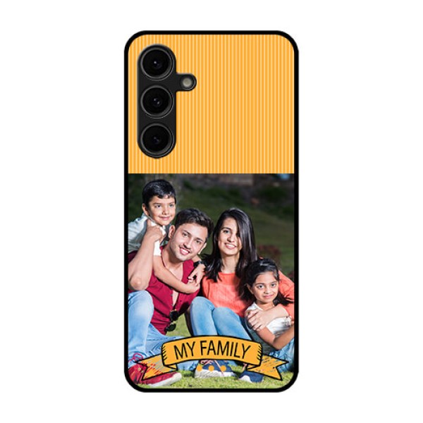 Galaxy S24 FE 5G Custom Glass Phone Case - My Family Design