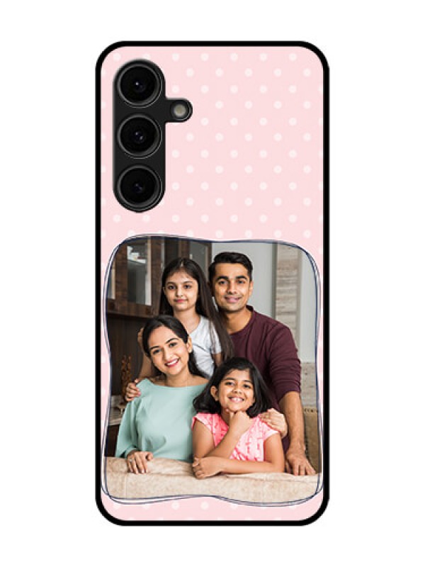 Custom Galaxy S24 FE 5G Custom Glass Phone Case - Family With Dots Design
