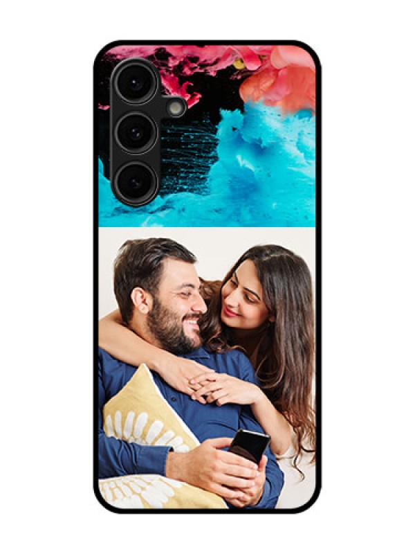 Custom Galaxy S24 FE 5G Custom Glass Phone Case - Quote With Acrylic Painting Design