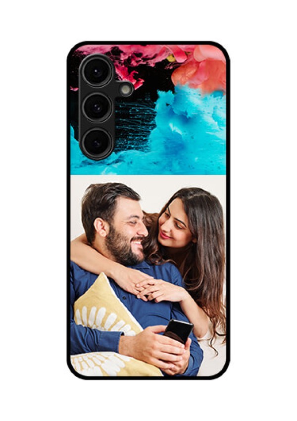 Galaxy S24 FE 5G Custom Glass Phone Case - Quote With Acrylic Painting Design