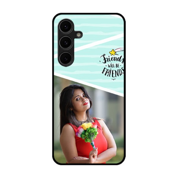 Galaxy S24 FE 5G Custom Glass Phone Case - Friends Picture Icon Design Galaxy S24 FE 5G Custom Glass Phone Case - Friends Picture Icon Design