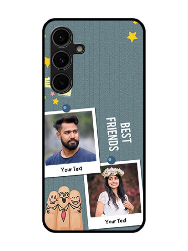 Custom Galaxy S24 FE 5G Custom Glass Phone Case - Sticky Frames And Friendship Design