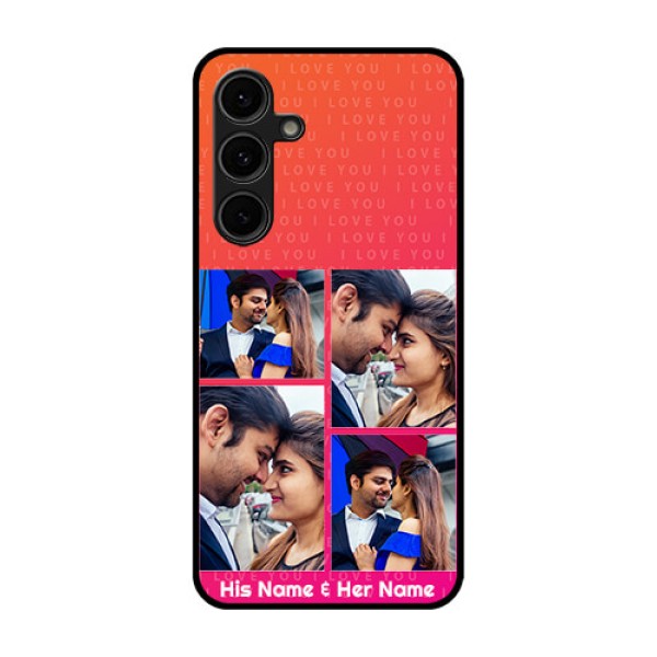 Galaxy S24 FE 5G Custom Glass Phone Case - I Love You Pink Design