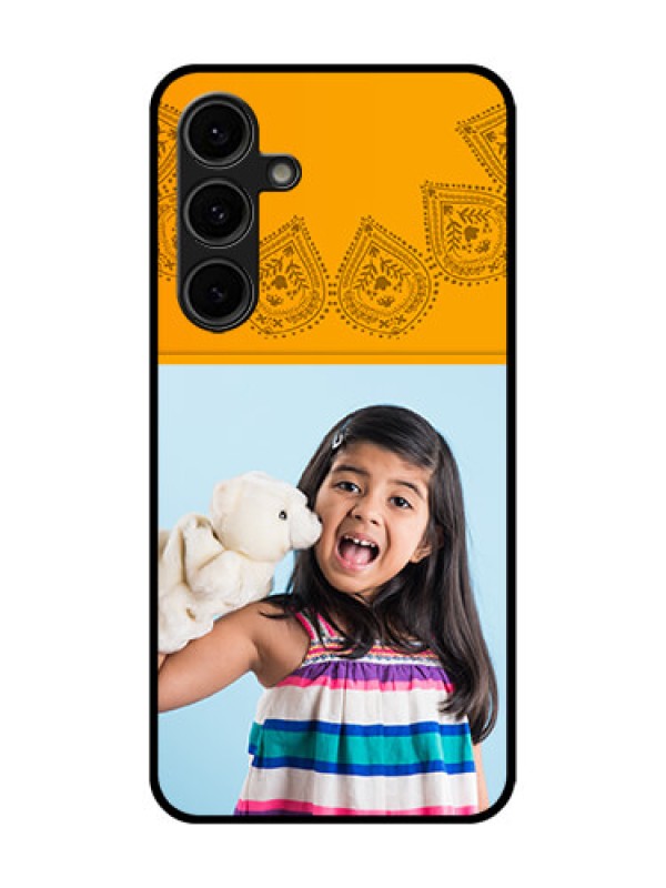 Custom Galaxy S24 FE 5G Custom Glass Phone Case - Photo Wedding Design