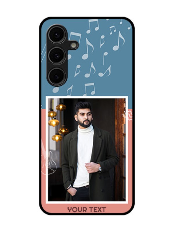 Custom Galaxy S24 FE 5G Custom Glass Phone Case - With Color Musical Note Design