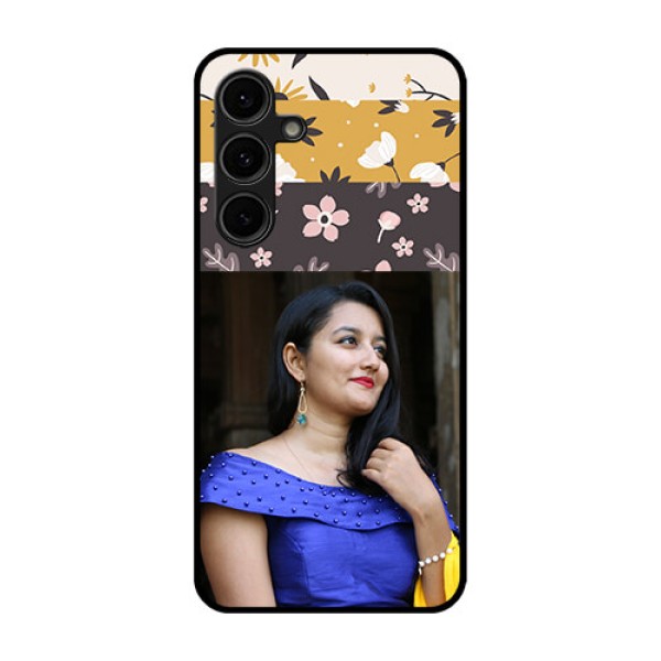 Galaxy S24 FE 5G Custom Glass Phone Case - Stylish Floral Design