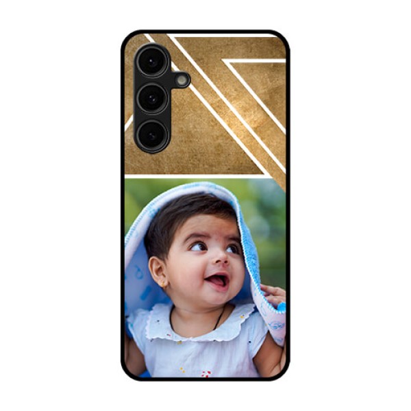 Galaxy S24 FE 5G Custom Glass Phone Case - Gradient Abstract Texture Design