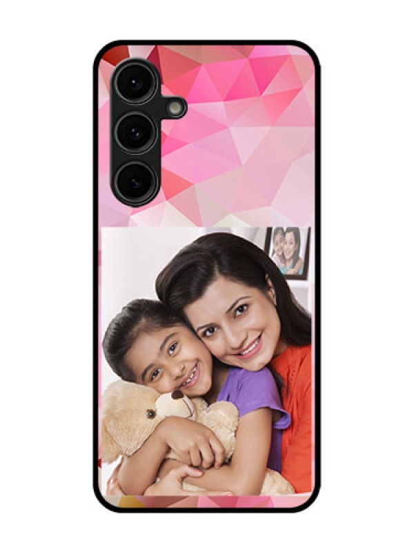 Custom Galaxy S24 FE 5G Custom Glass Phone Case - Abstract Triangle Design