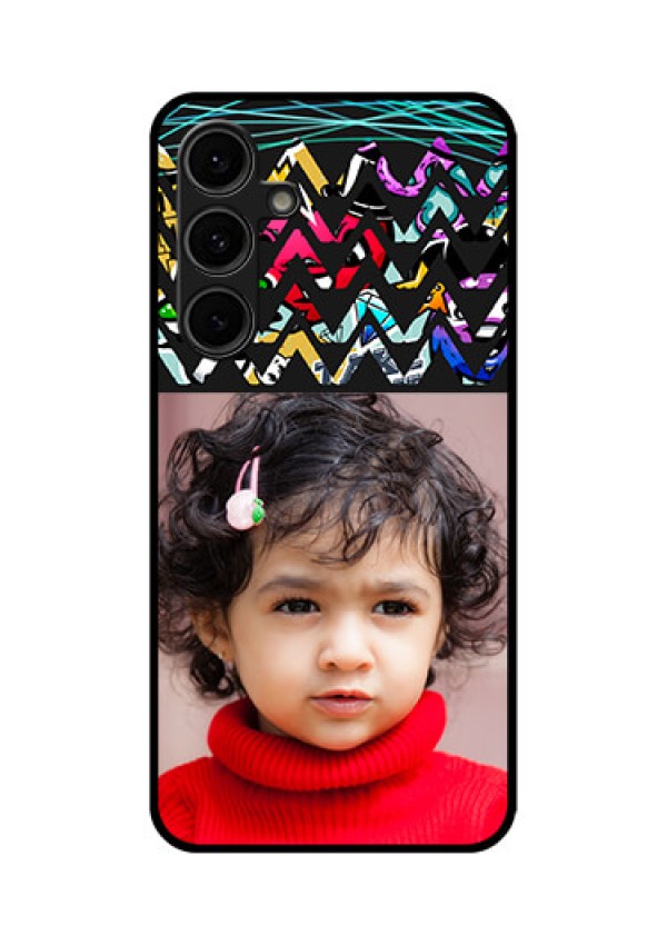 Galaxy S24 FE 5G Custom Glass Phone Case - Neon Abstract Design