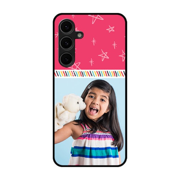 Galaxy S24 FE 5G Custom Glass Phone Case - Line Art Design